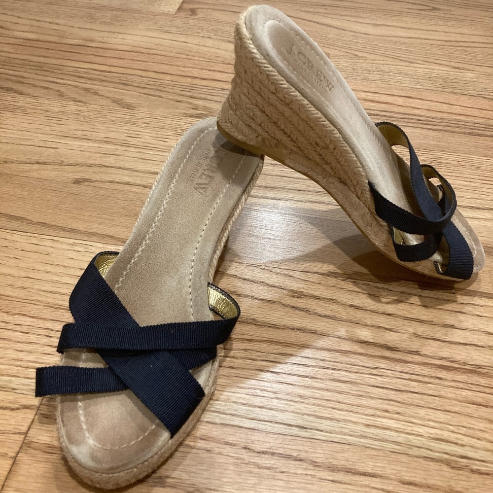Jcrew espadrille wedge sandals